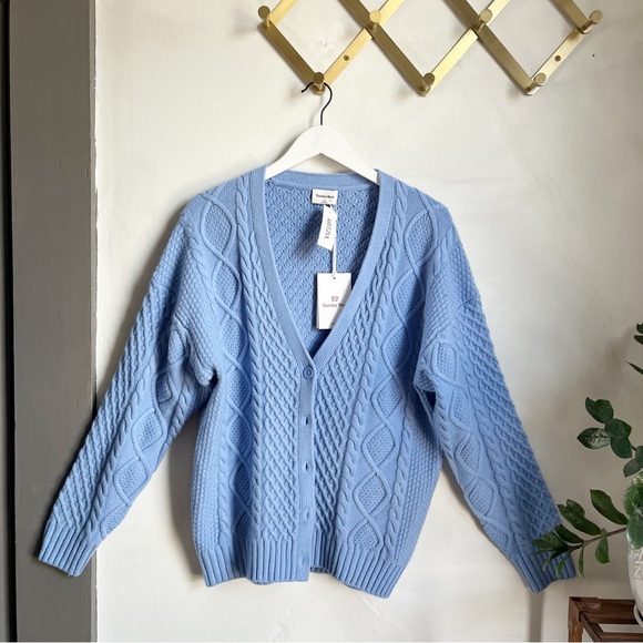 Sunday Best Peggy Cardigan in Cornflower Blue - Picture 1 of 11